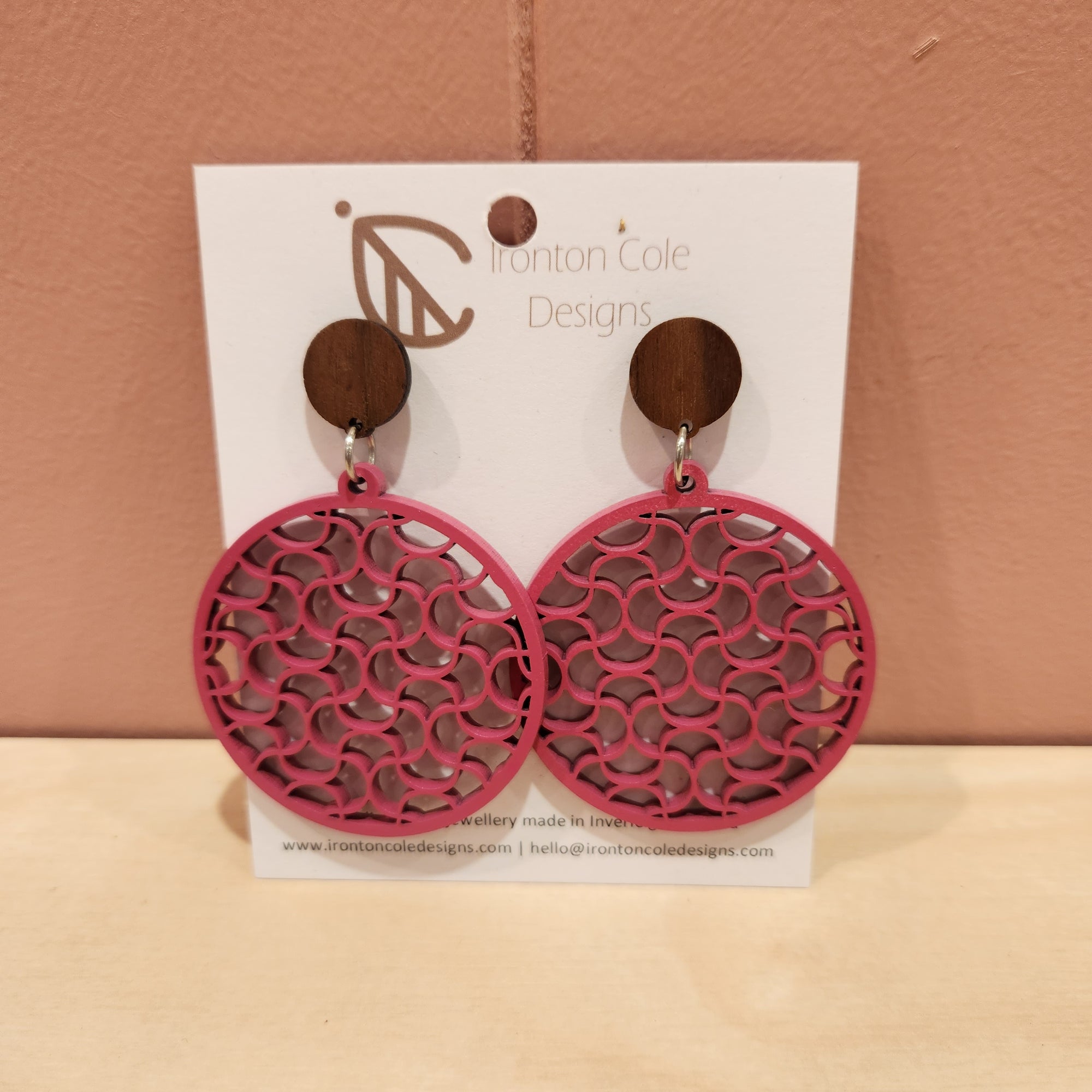 Ironton Cole Drop Earrings - Waves Pink