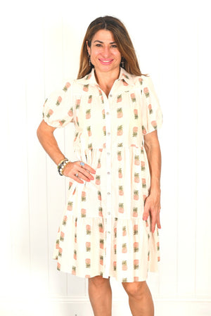 Palm Beach Ellie Tiered Shirt Dress - Crowning Glory