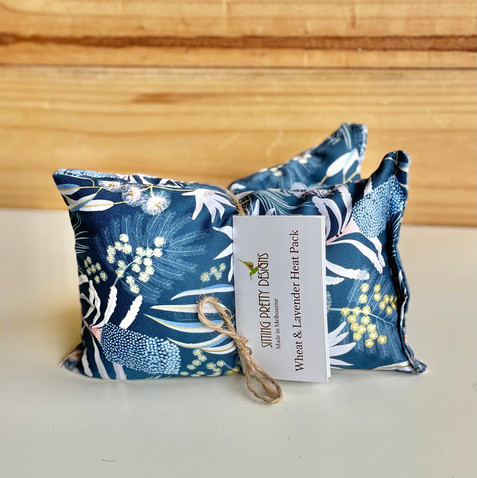 Sitting Pretty Designer Heat Packs - Blue Natives