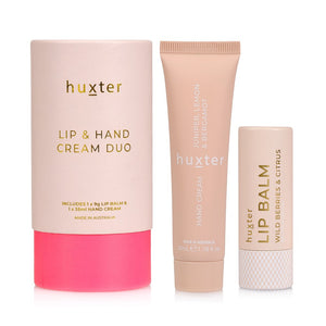 Huxter Lip & Hand Cream Duo - Raspberry Christmas Sparkles Collection