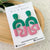 Mil & Mace Stella Squiggle Earrings - Pink & Teal