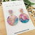 Mil & Mace Dangle Earrings - Round - Purple & Teal